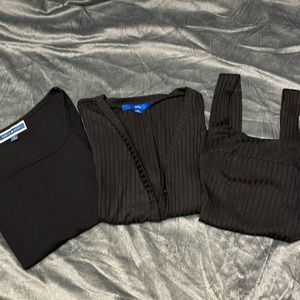 Brand New Pack of 3 Black Trending Tops NWOT